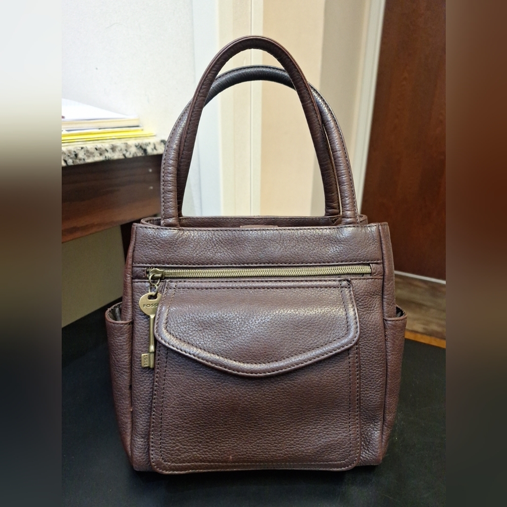 Vintage 1954 Fossil Butter Leather Shoulder Bag 75082 Brown Mini Purse